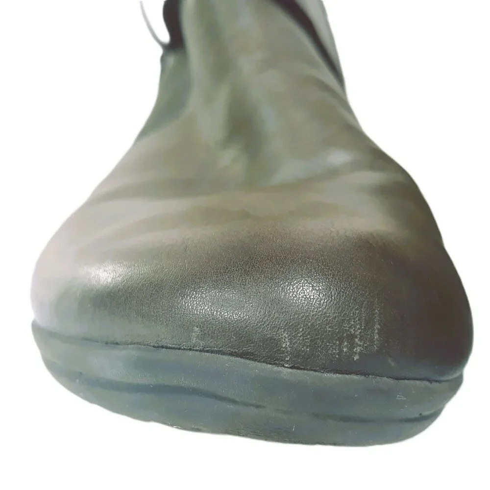 Pikolinos Verona Olive Green Leather Heeled Ankle Boots 40 EU/9 US